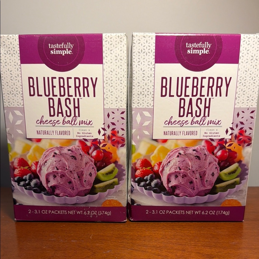 Tastefully Simple Blueberry Bash Cheese Ball Mix (2 Pack)